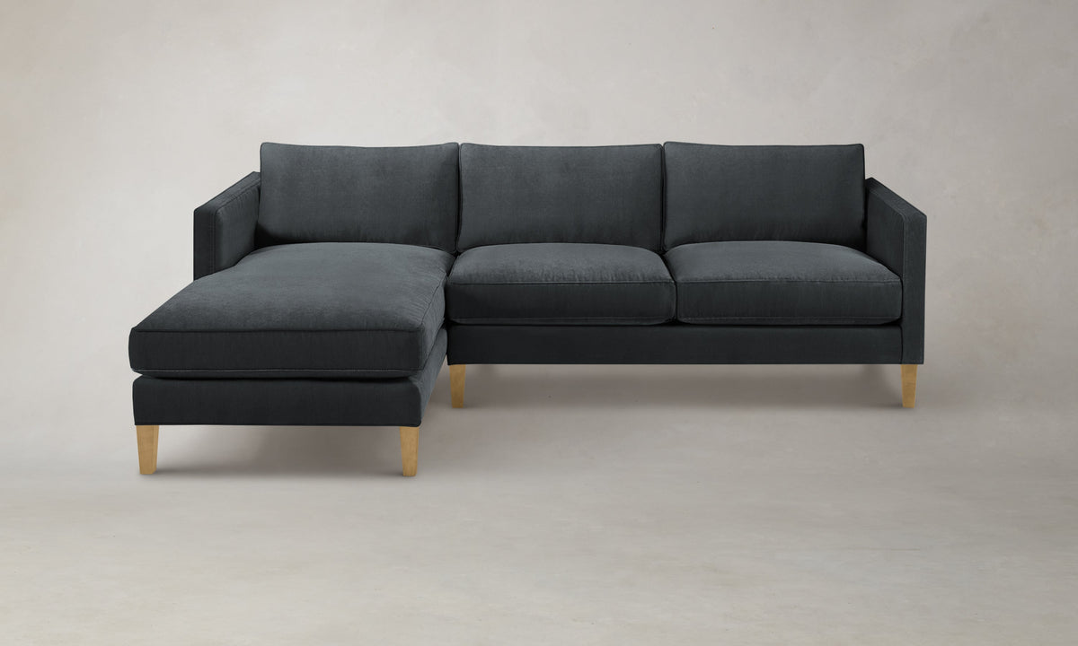 The Crosby Sectional - Marled Alpaca Velvet Basalt