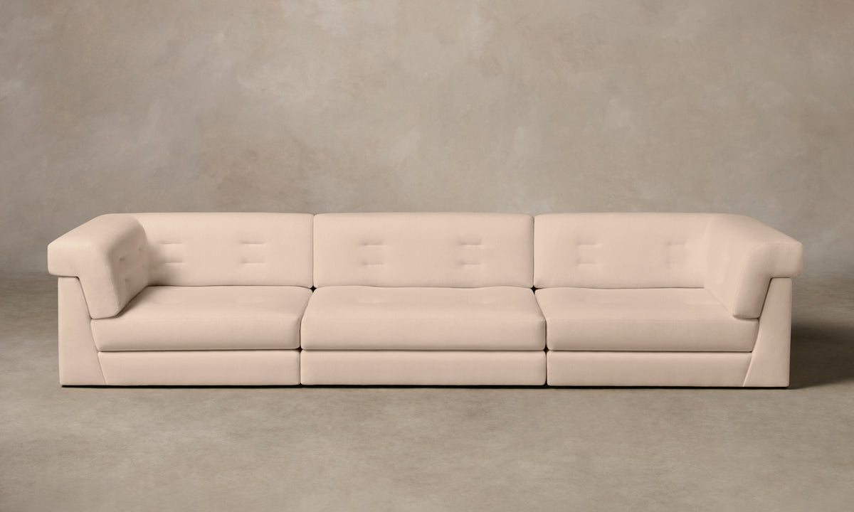 The Forma Modular Sofa - Marled Alpaca Velvet Rosette