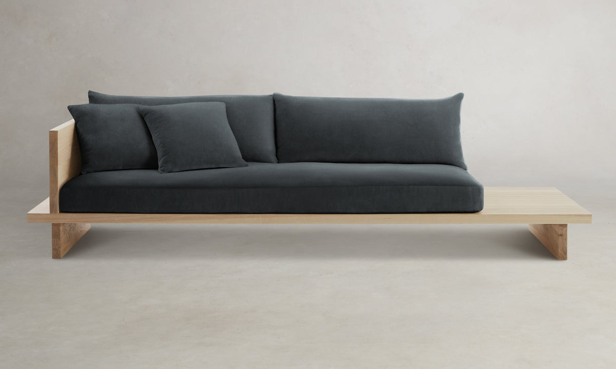 The Muir Sofa - Marled Alpaca Velvet Basalt