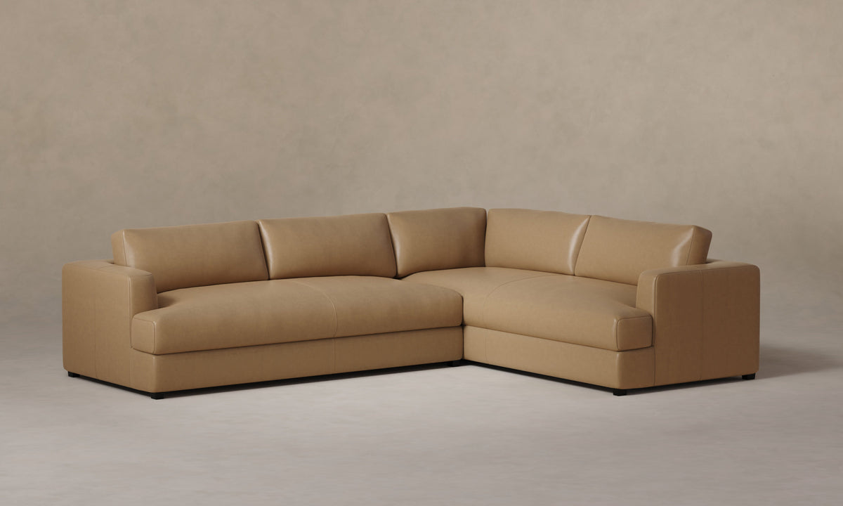 The Varick Sectional - Costa Leather Ridge