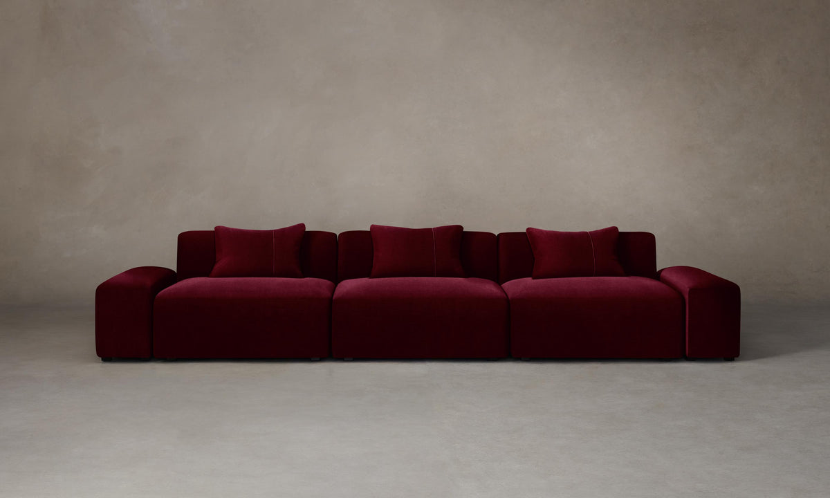 The Breuer Modular Sofa - Mohair Crimson