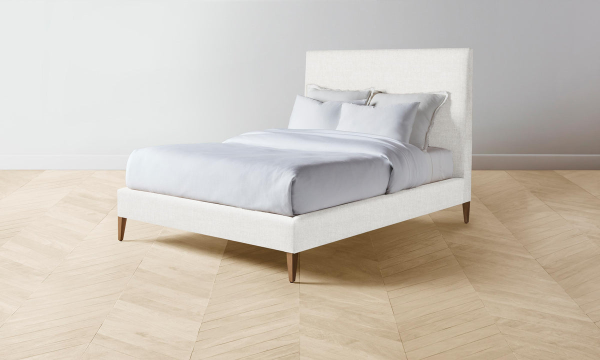 The Essex Bed - Heritage Belgian Linen Egret