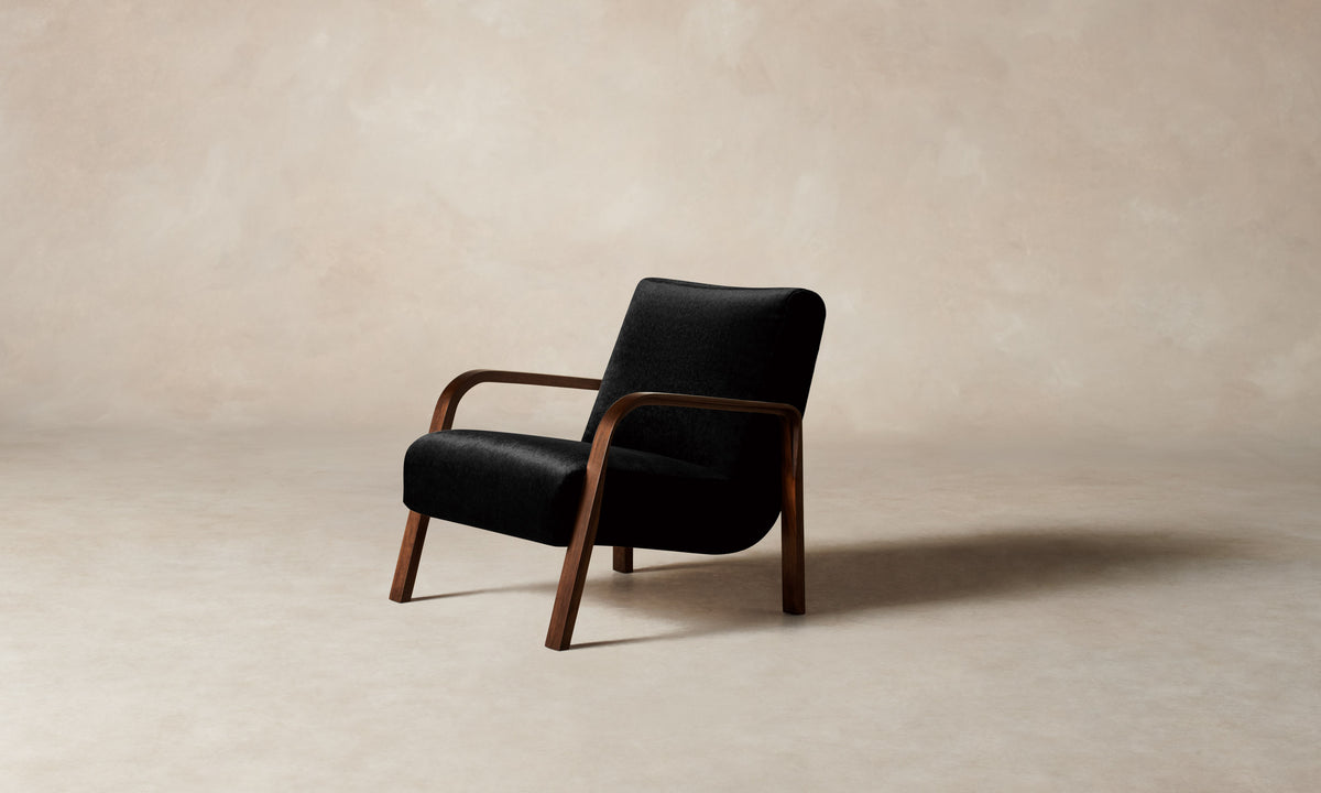 The Felix Chair - Deep Pile Mohair Noir