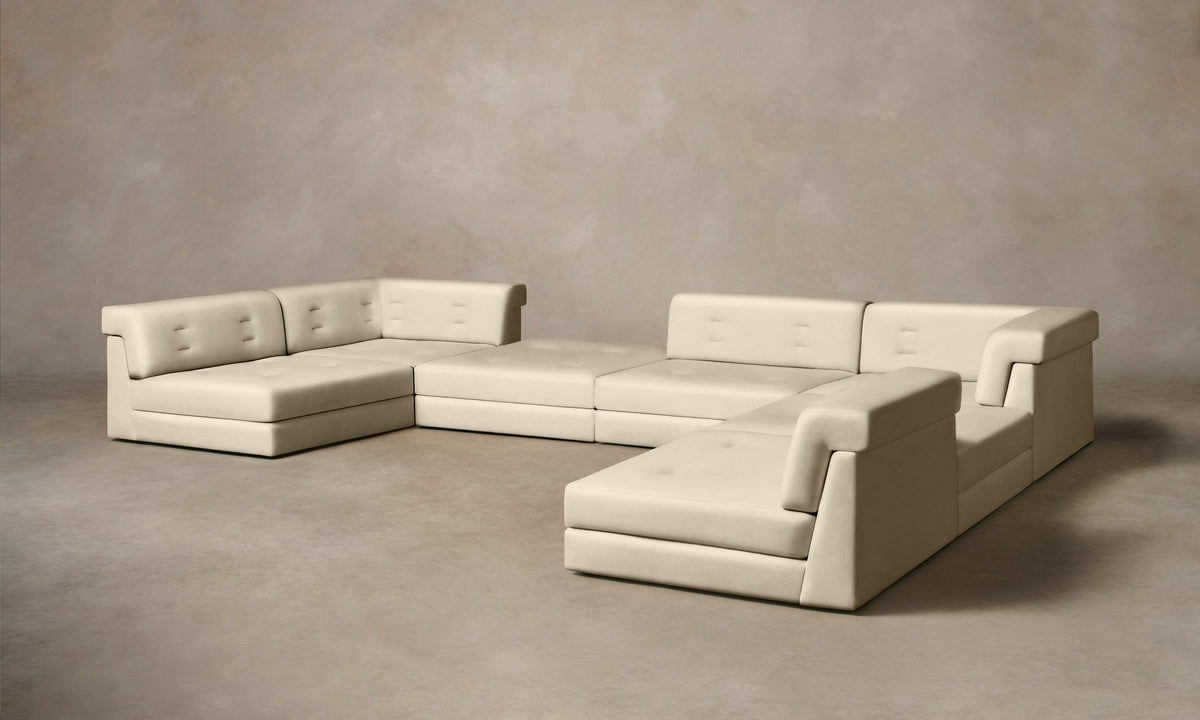 The Forma Modular Sectional - Costa Leather Sesame