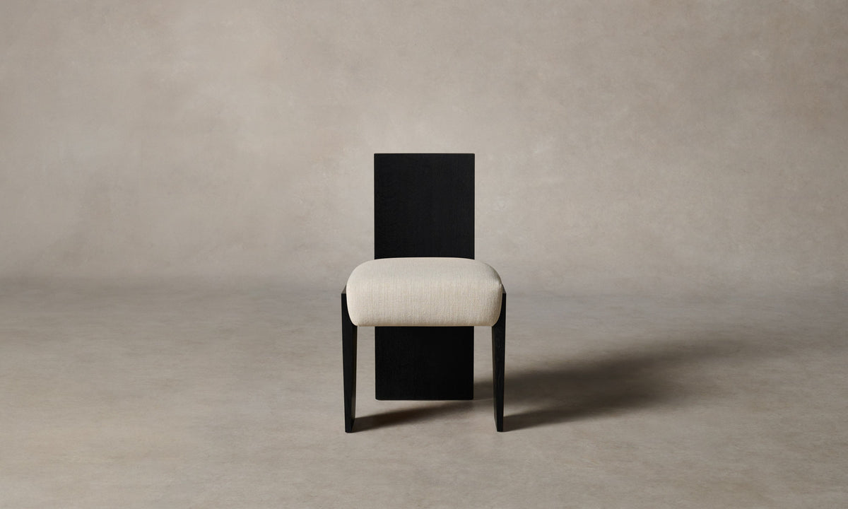 The Garrett Dining Chair - Heritage Belgian Linen Alder