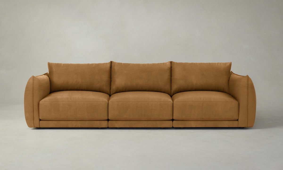 The Jones Modular Sectional - Nubuck Leather Saddle