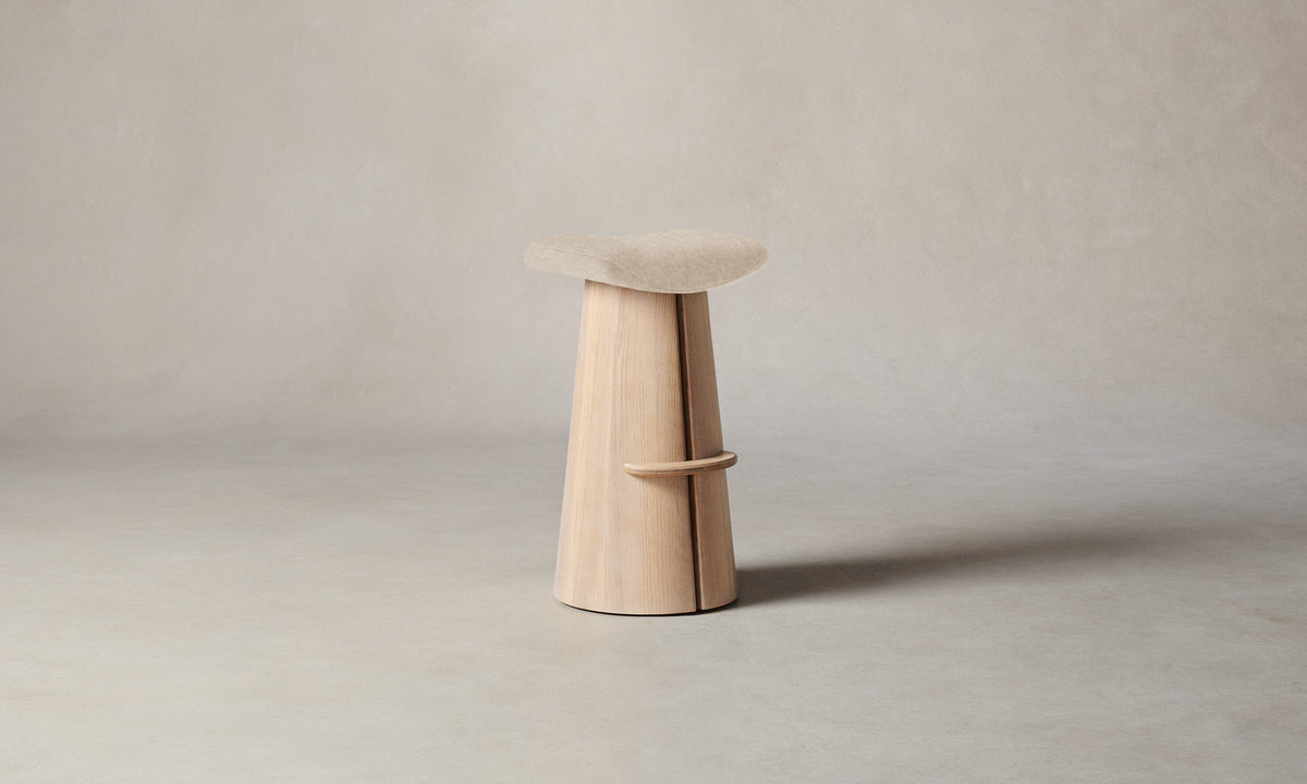 The Weston Bar & Counter Stool - Heritage Belgian Linen Husk