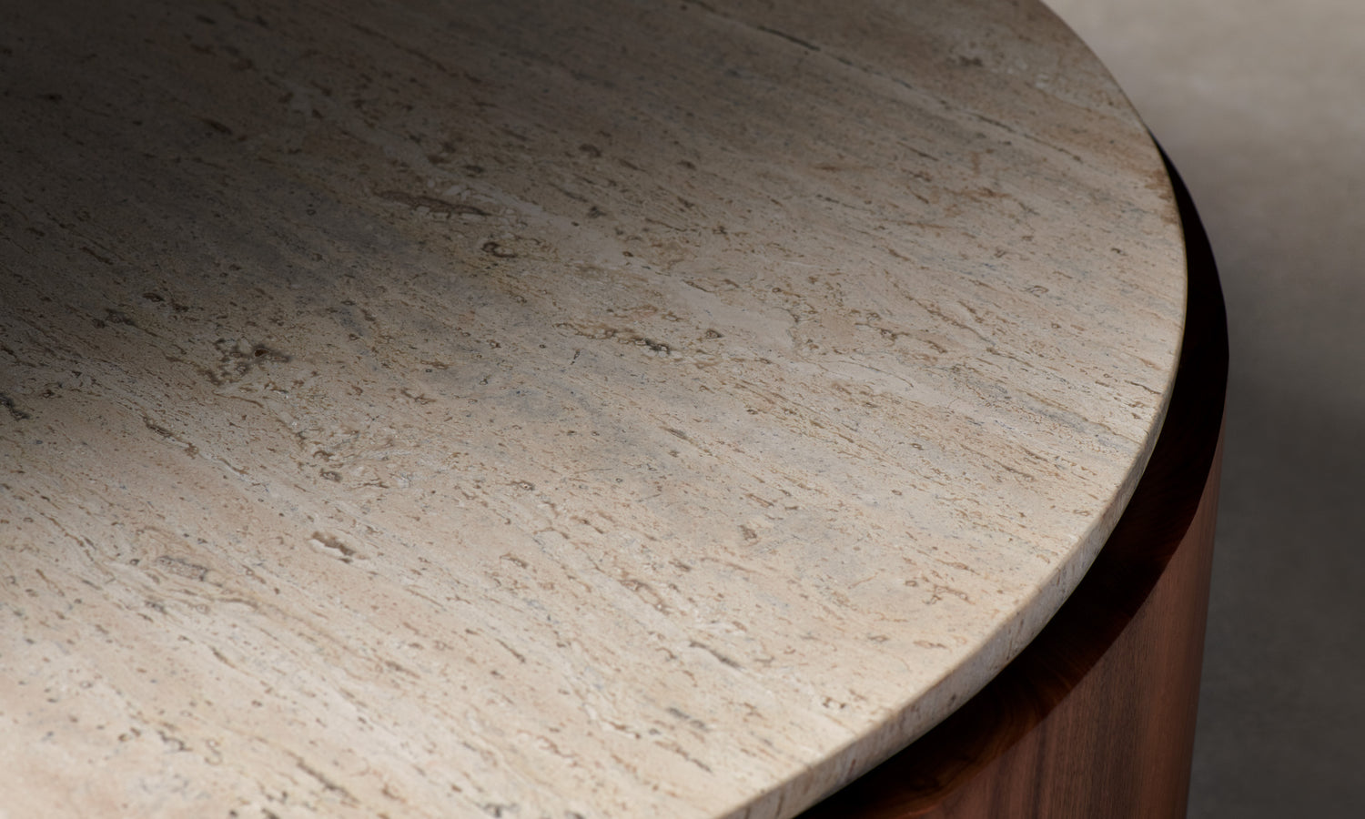travertine top wood coffee table