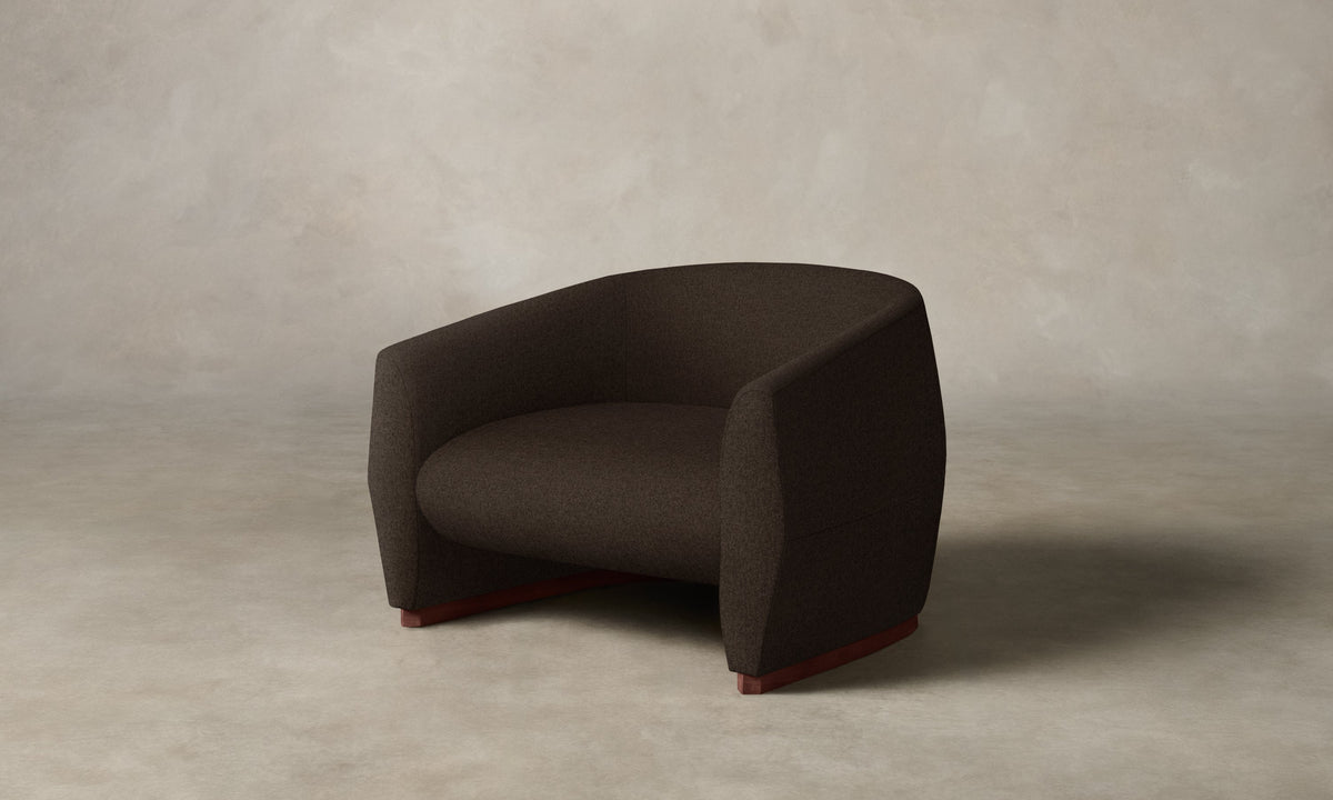 The Alpe Chair - Italian Brushed Wool Cocoa