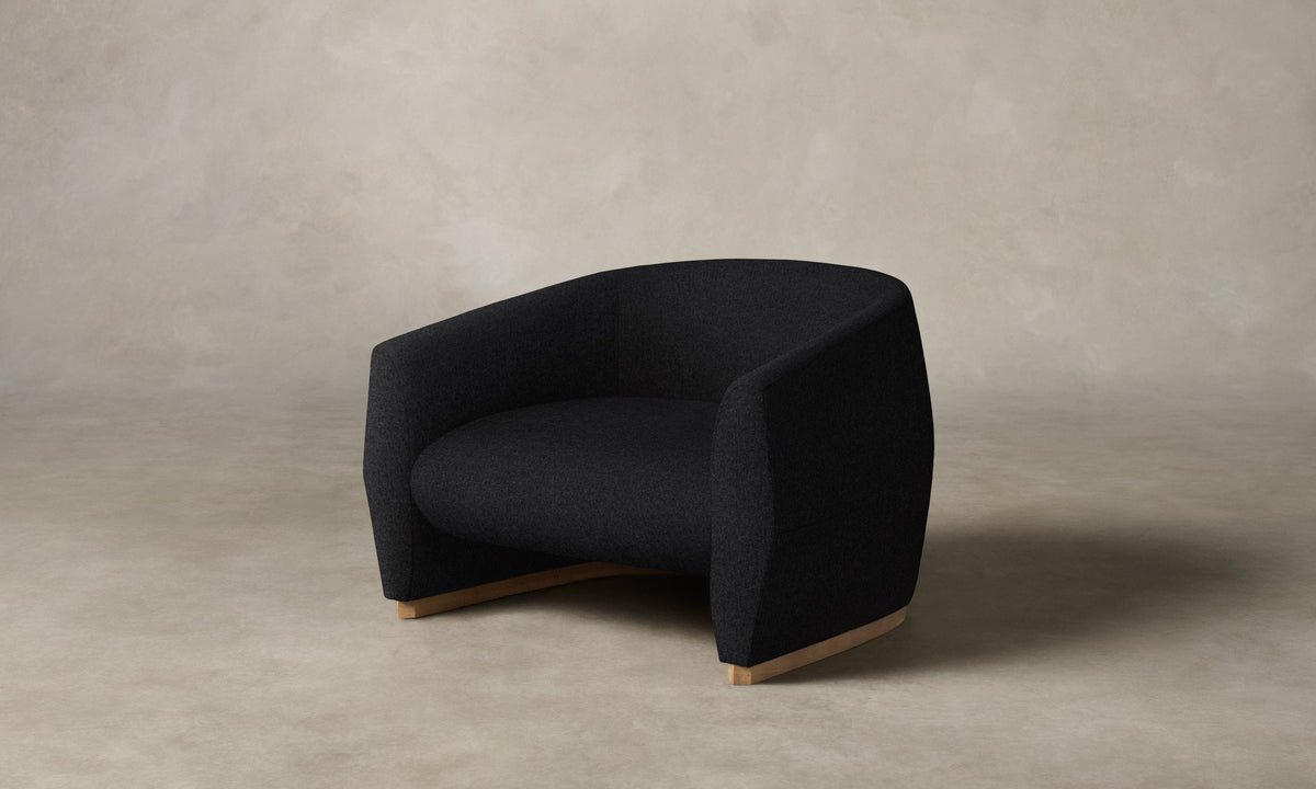 The Alpe Chair - Italian Brushed Wool Pepper