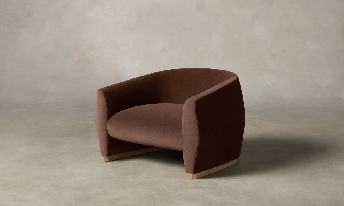 The Alpe Chair - Marled Alpaca Velvet Molasses