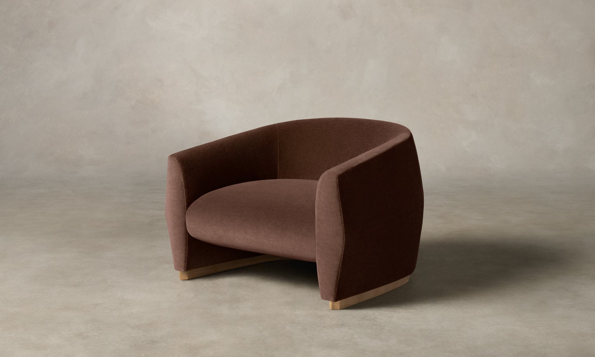 The Alpe Chair - Marled Alpaca Velvet Molasses