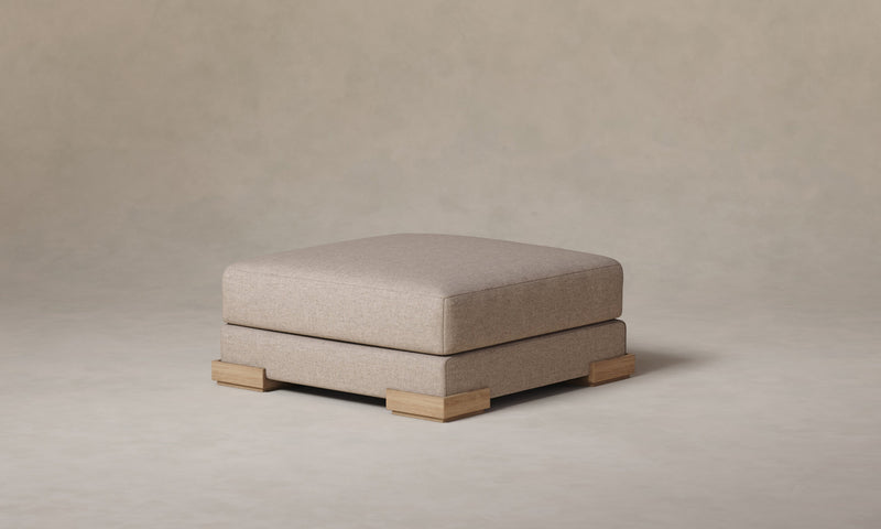 The Blair Ottoman - Italian Brushed Wool Fox