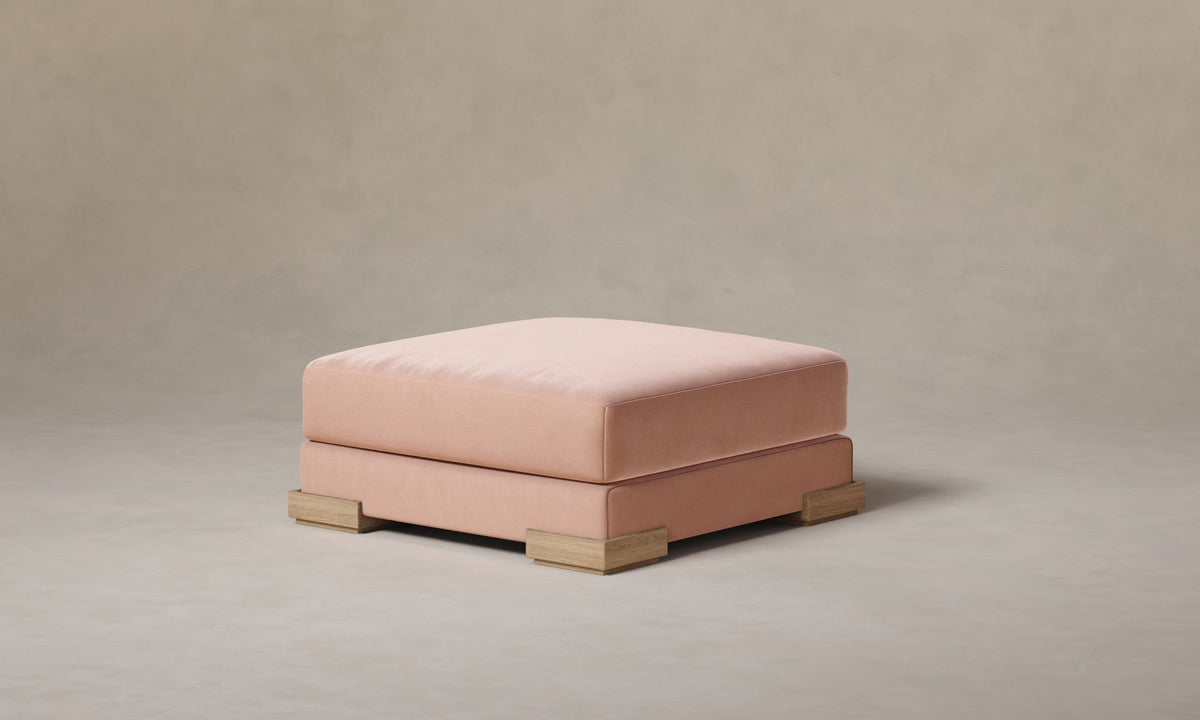 The Blair Ottoman - Performance Velvet Blossom