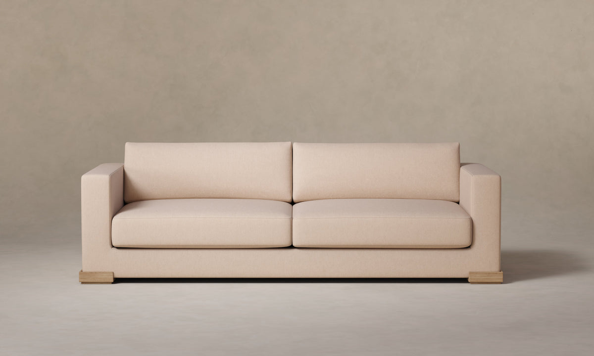 The Blair Sofa - Marled Alpaca Velvet Rosette