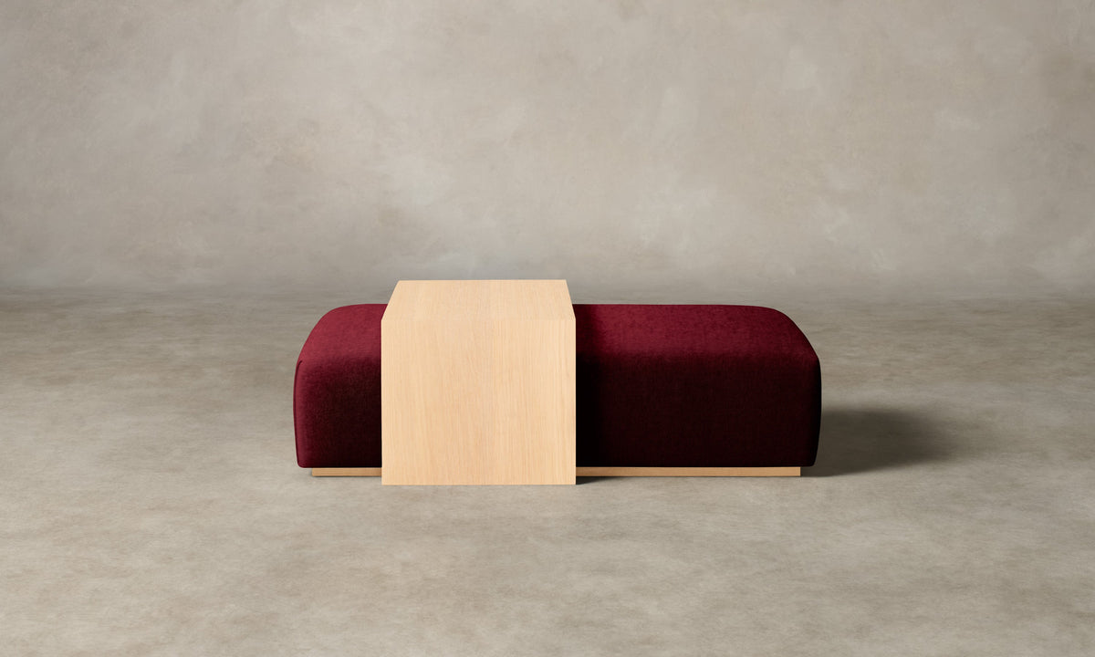 The Bowery Ottoman - Mohair Crimson