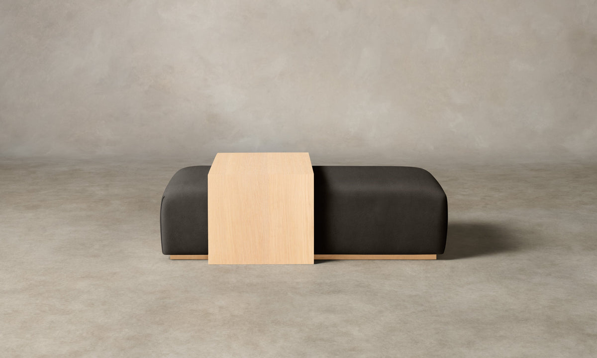The Bowery Ottoman - Tuscan Leather Seal