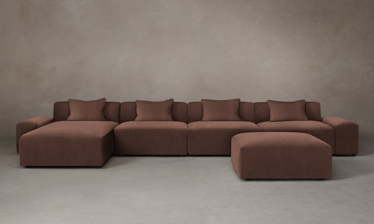 The Breuer Modular Sectional - Marled Alpaca Velvet Molasses