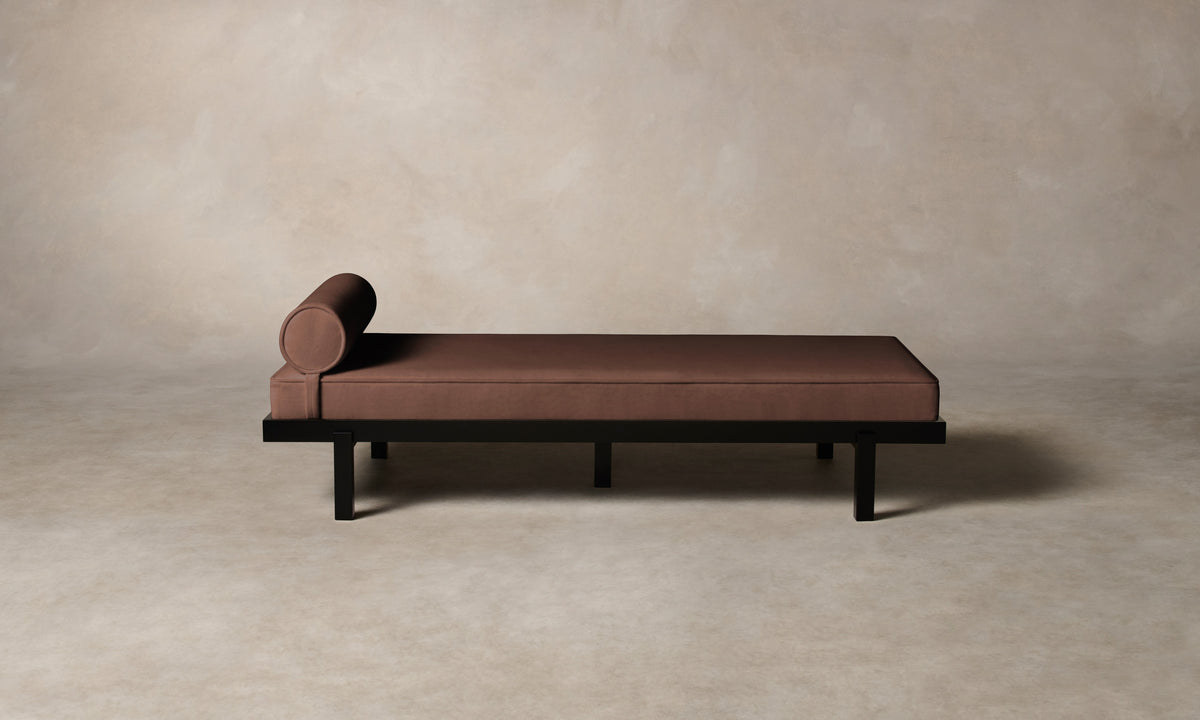 The Bruna Daybed - Marled Alpaca Velvet Molasses