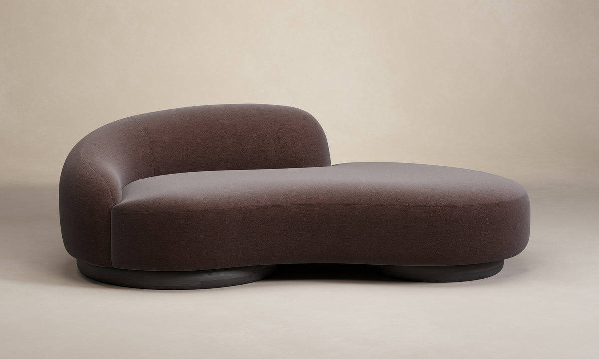 The Celine Sofa - Marled Alpaca Velvet Molasses