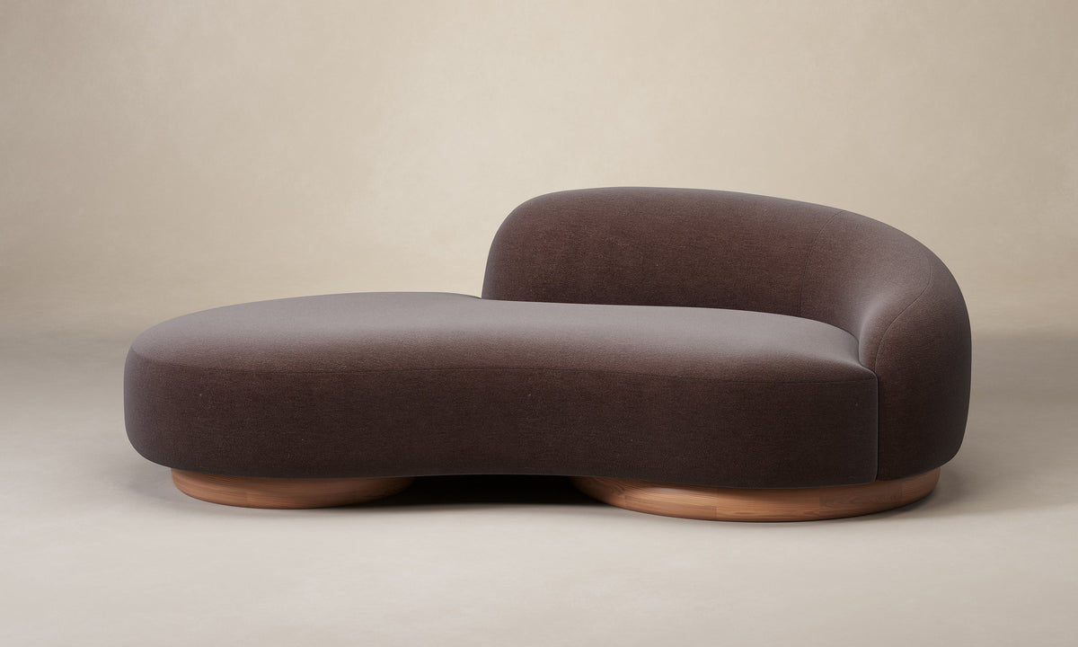 The Celine Sofa - Marled Alpaca Velvet Molasses