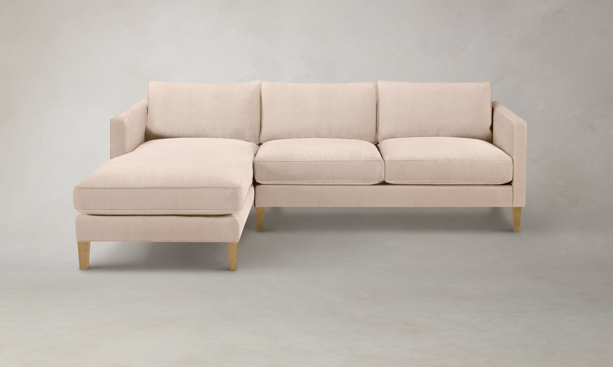 The Crosby Sectional - Marled Alpaca Velvet Rosette