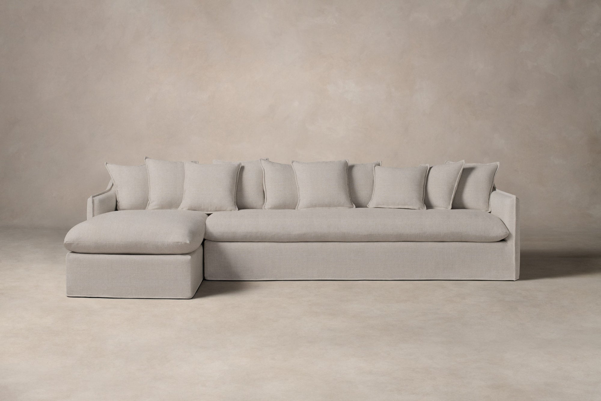 The Dune Sectional - Performance Linen Weave Cloud