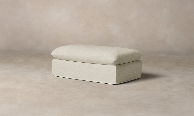 The Dune Ottoman - Heritage Belgian Linen Alder