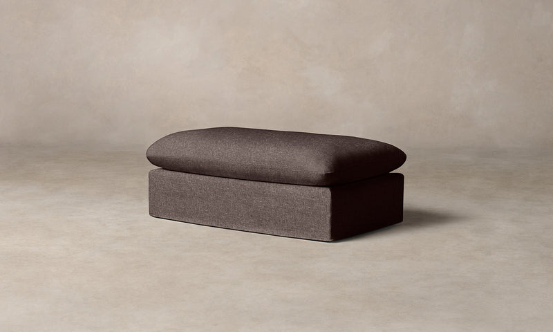The Dune Ottoman - Heritage Belgian Linen Carob