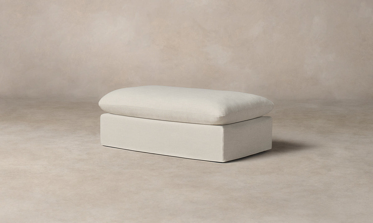 The Dune Ottoman - Heritage Belgian Linen Summit
