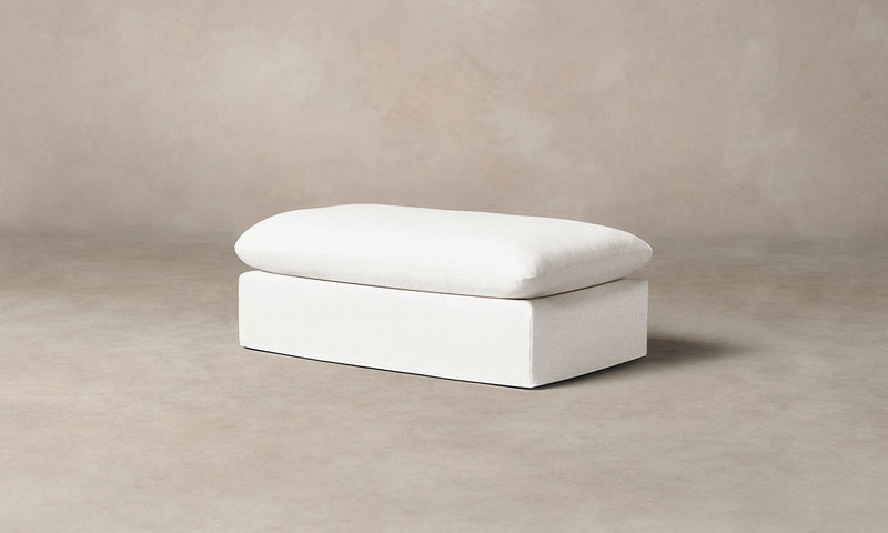 The Dune Ottoman - Performance Woven Chenille Lace