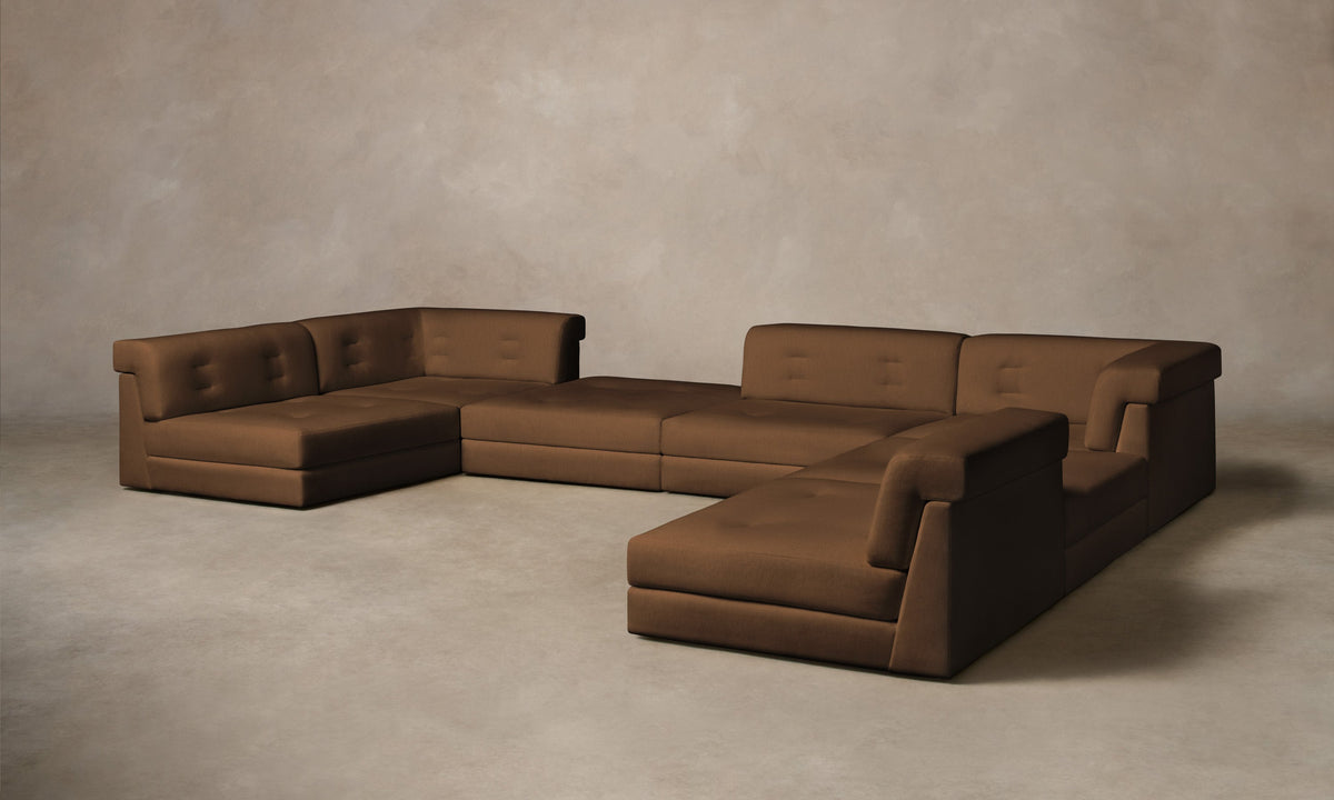 The Forma Modular Sectional - Marled Alpaca Velvet Whiskey
