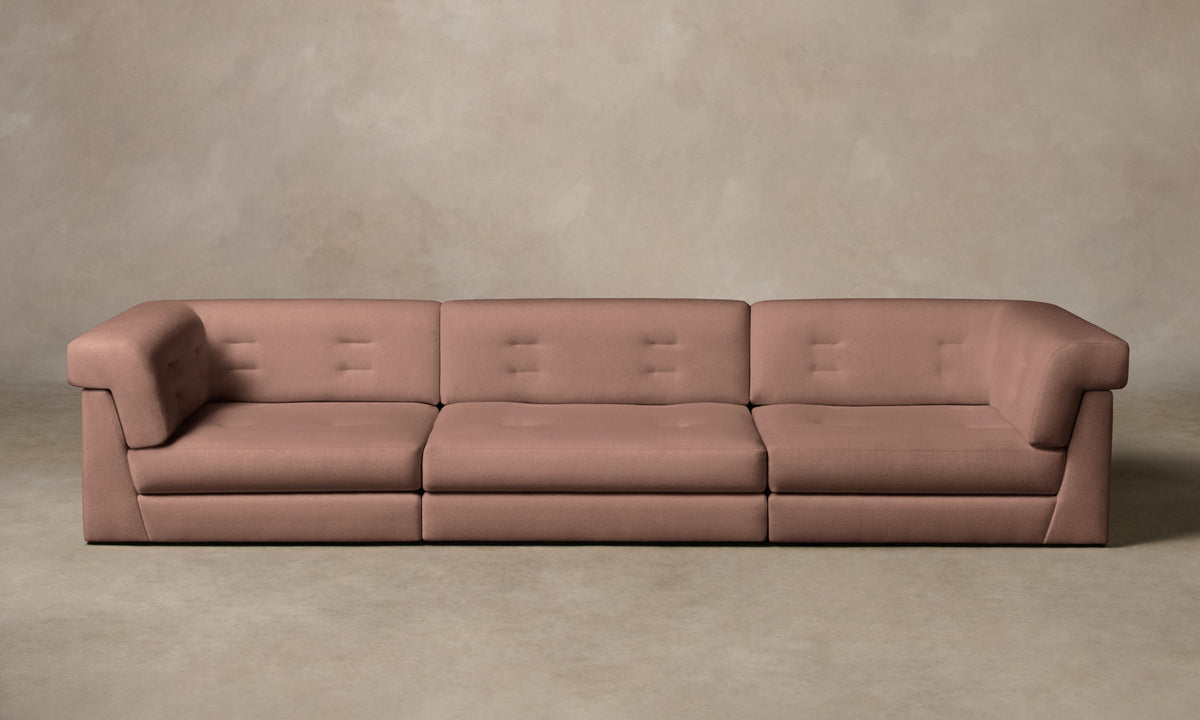 The Forma Modular Sofa - Mohair Peony