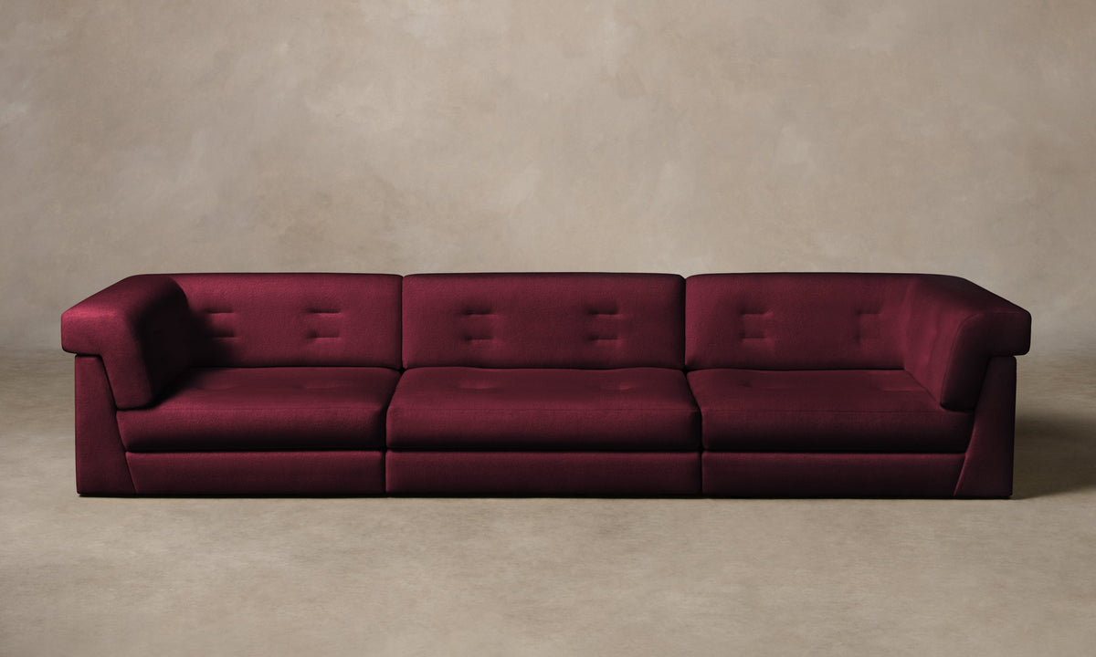 The Forma Modular Sofa - Performance Velvet Merlot
