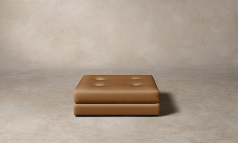 The Forma Ottoman - Costa Leather Nutmeg