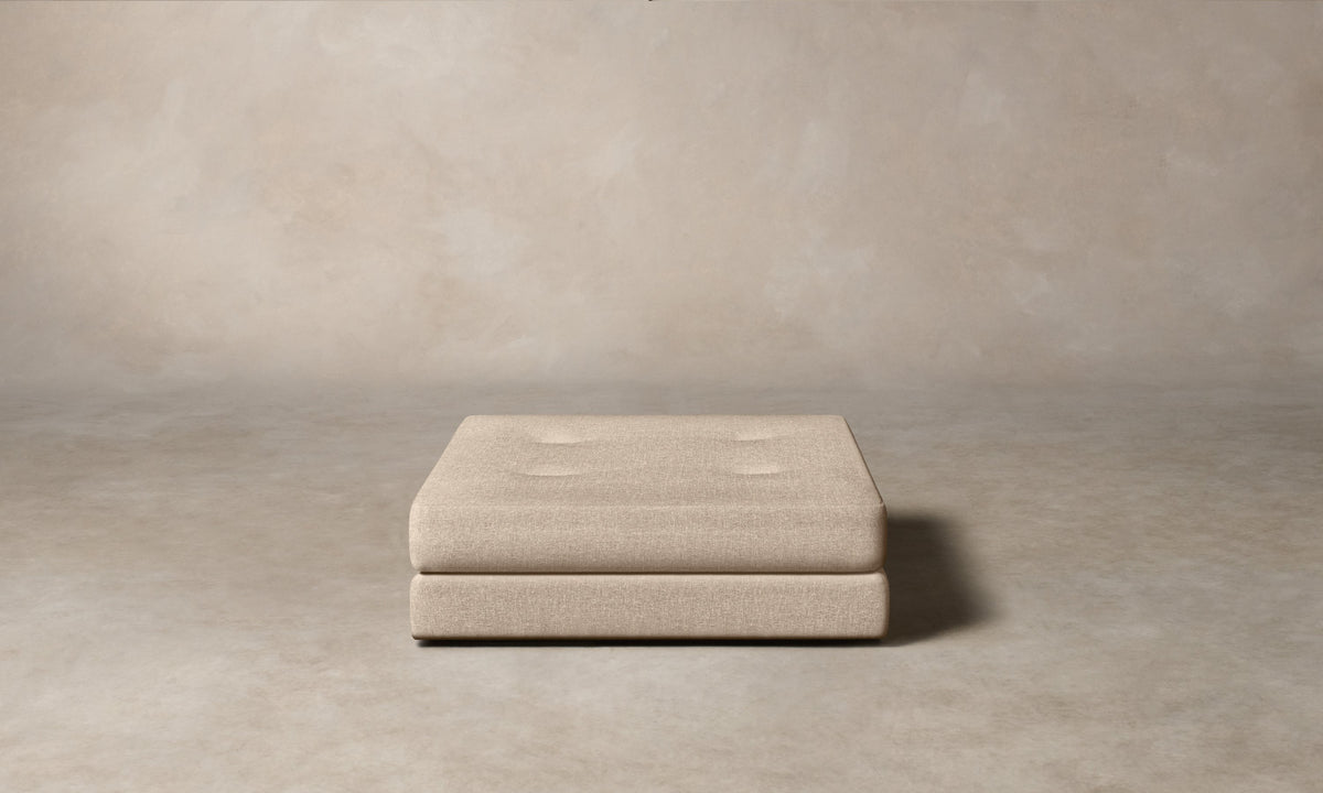 The Forma Ottoman - Heritage Belgian Linen Husk