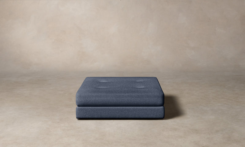 The Forma Ottoman - Heritage Belgian Linen Lake