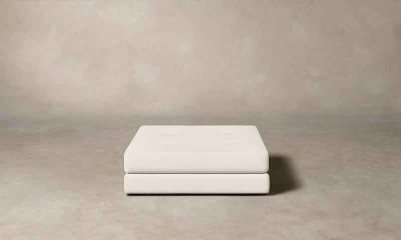 The Forma Ottoman - Italian Brushed Wool Vanilla