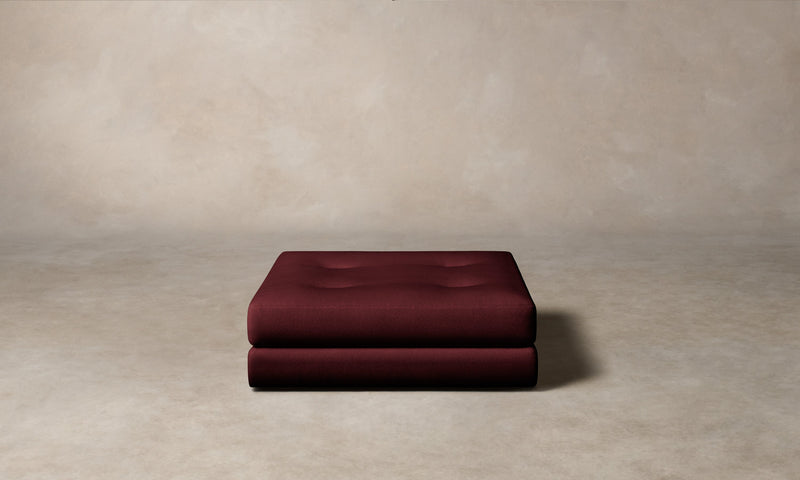 The Forma Ottoman - Mohair Crimson