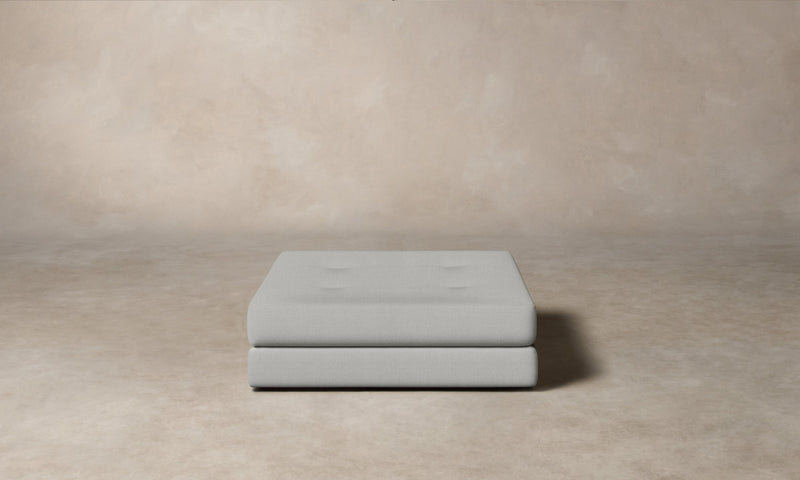 The Forma Ottoman - Performance Woven Chenille Steel