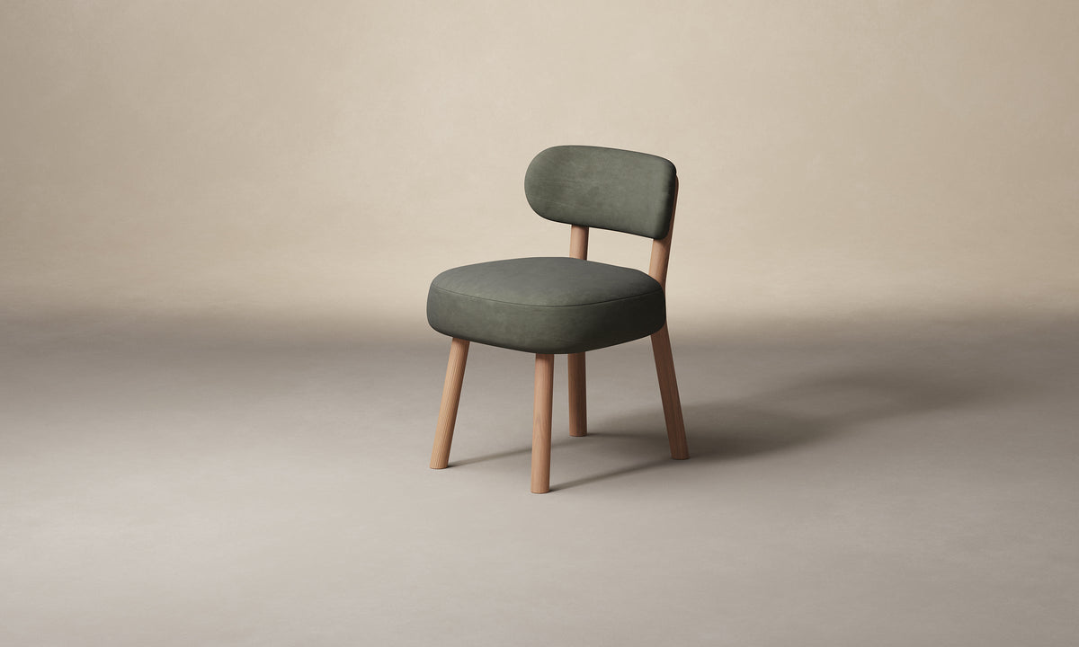 The Jane Dining Chair - Nubuck Leather Gravel