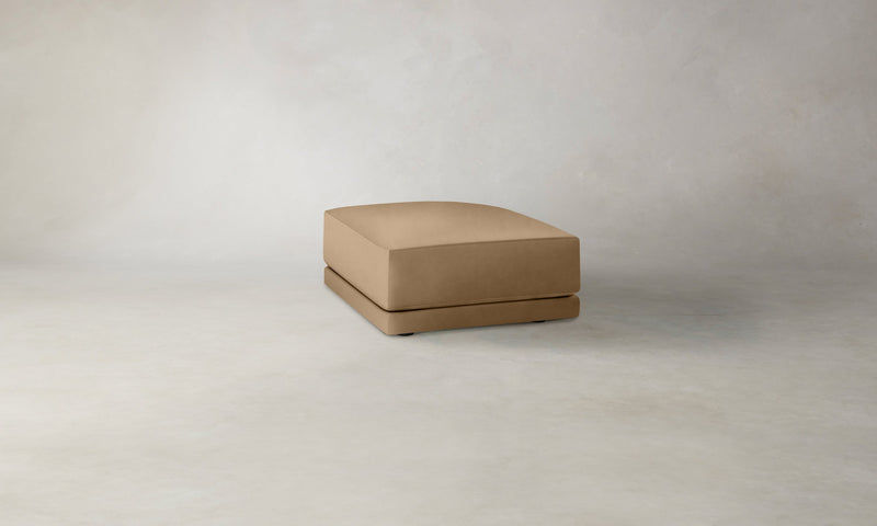 The Jones Ottoman - Costa Leather Ridge