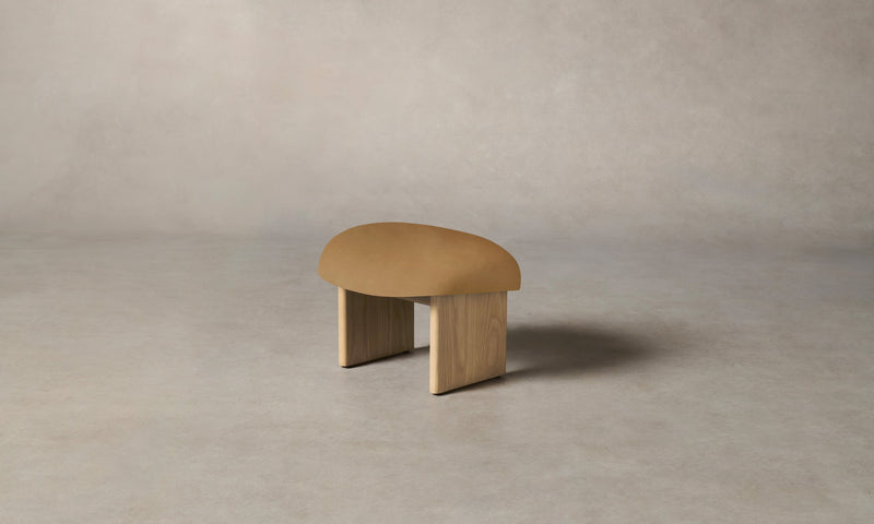 The Kenmare Ottoman - Nubuck Leather Rye