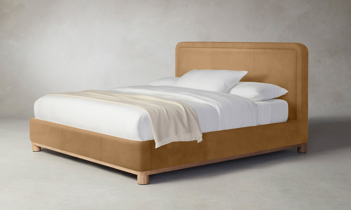 The Kent Bed - Nubuck Leather Rye