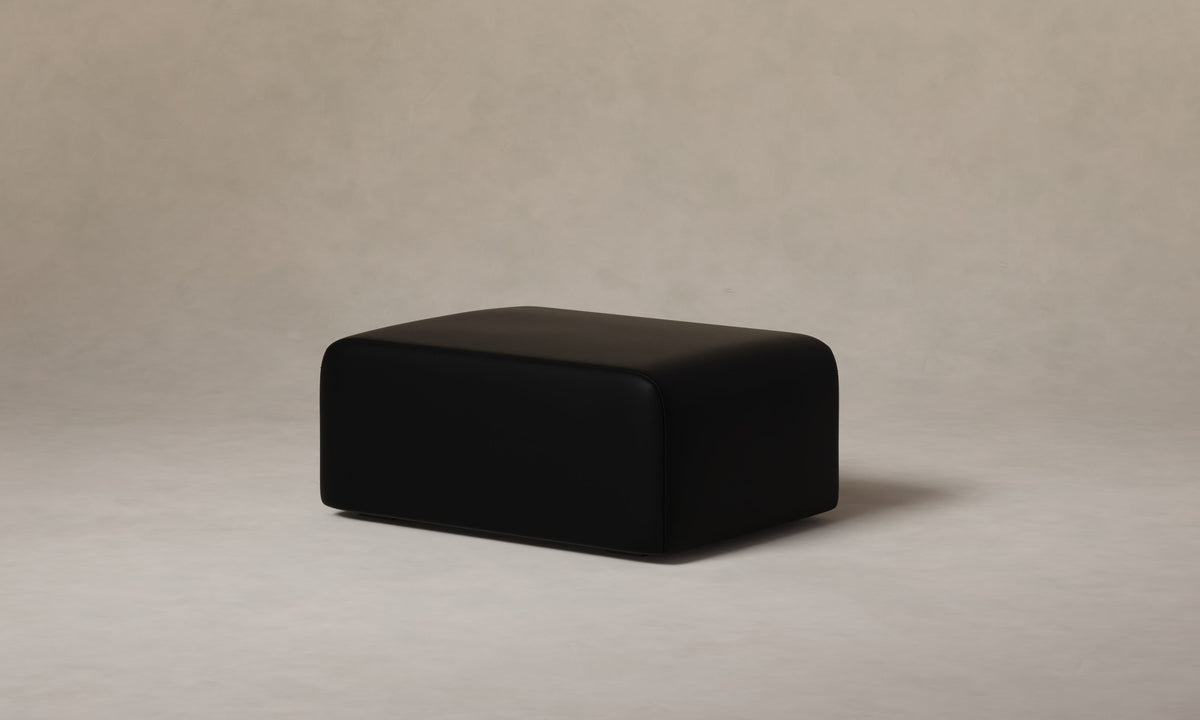 The Marcello Ottoman - Costa Leather Jet