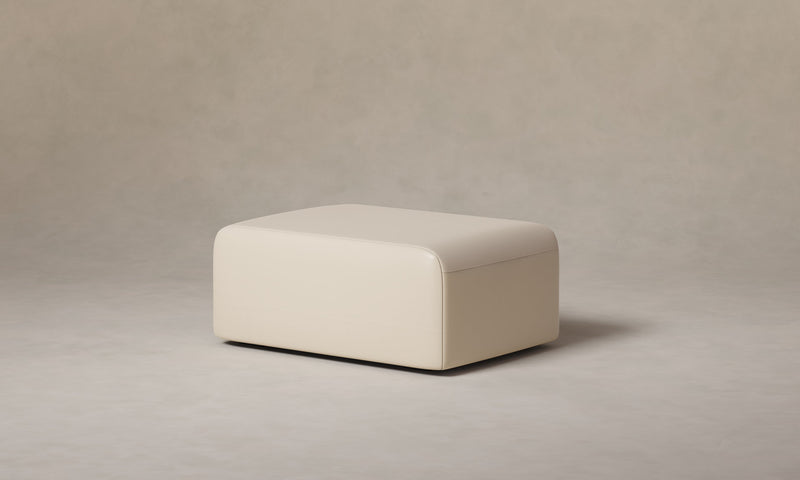 The Marcello Ottoman - Costa Leather Sesame