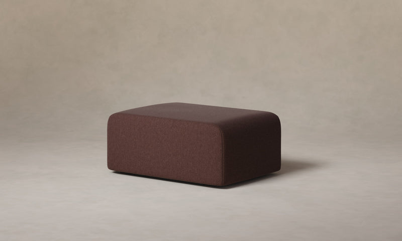 The Marcello Ottoman - Marled Alpaca Velvet Molasses
