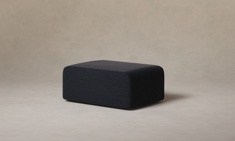 The Marcello Ottoman - Marled Alpaca Velvet Nightfall