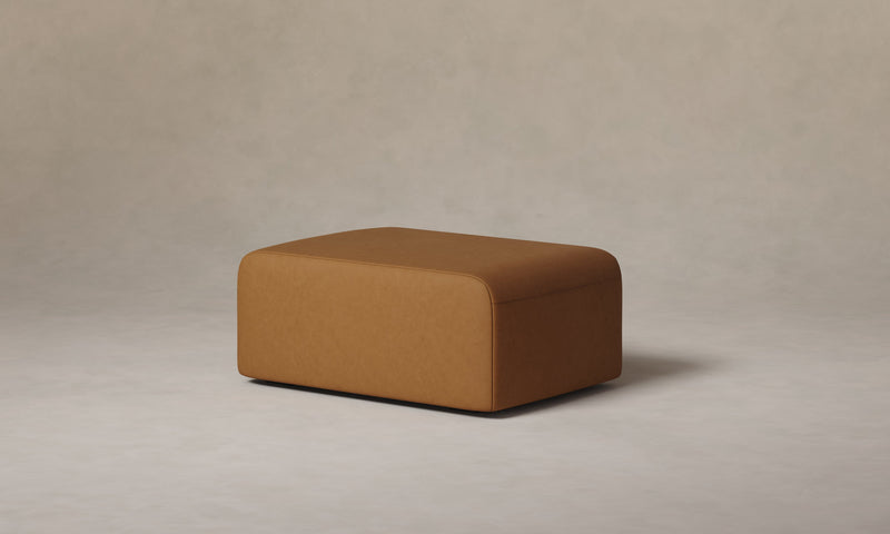 The Marcello Ottoman - Nubuck Leather Saddle