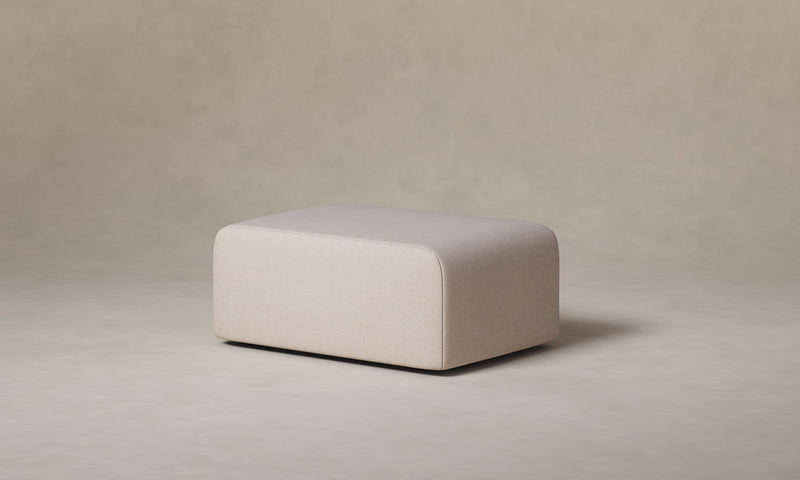 The Marcello Ottoman - Performance Linen Weave Beige